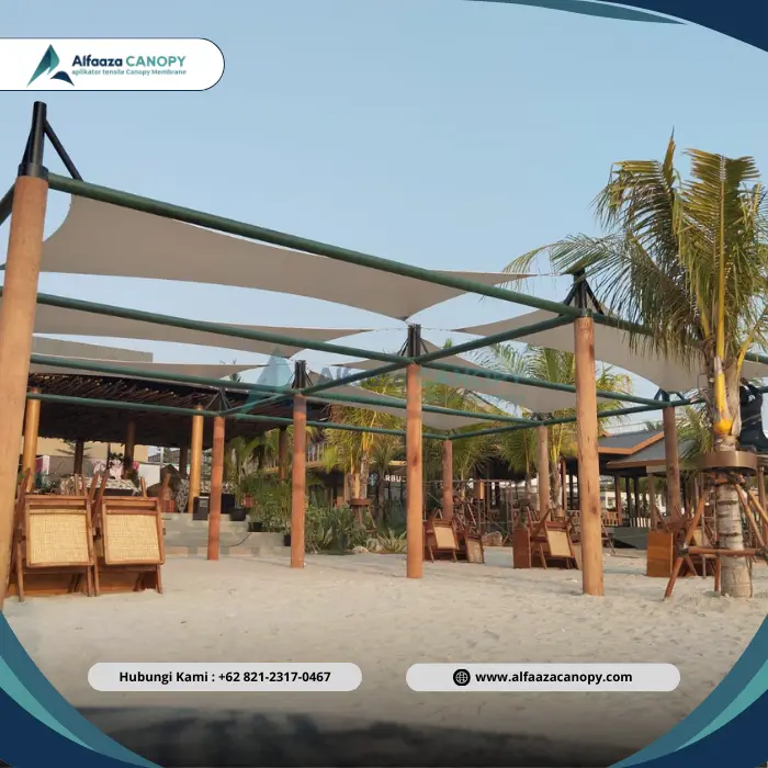 Kanopi Membran untuk Cafe dan Restoran Outdoor